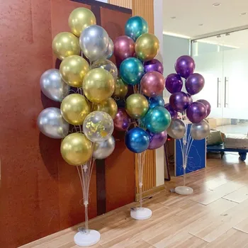 1/2 комплекта Подставки для воздушных шаров, Колонна воздушных шаров, украшения для вечеринки по случаю Дня рождения для взрослых, Детский душ, Сделай сам, Принадлежности для свадебной вечеринки Изображение