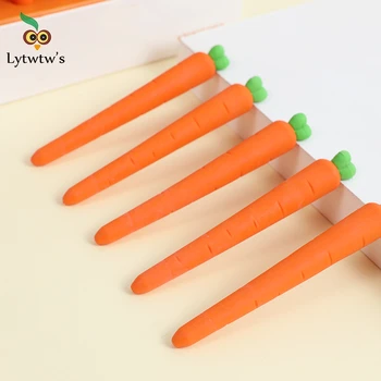 1 ШТ Милый Кавайный креативный Морковный ластик для печенья, резиновые Канцелярские принадлежности, Школьные Канцелярские принадлежности, Новинка, Прекрасный Забавный подарок-ластик Изображение