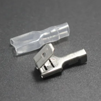 10 комплектов 4,8 мм/6,3 мм Против Обжимной клеммы Для соединения Штекера-розетки 2 в 1 с Корпусом для кабеля 0,3-2,5 мм2 Изображение