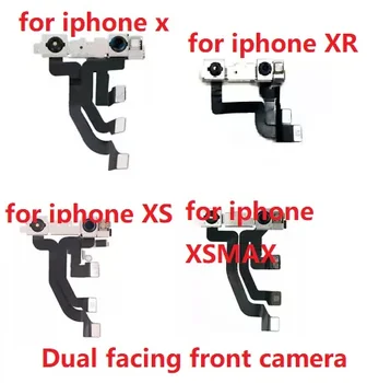 10 шт./лот для iphone X XS XR XS MAX Двойная фронтальная камера Гибкий кабель для лица лента Изображение