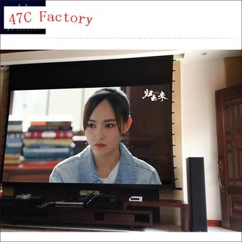 100-дюймовый Xyscreen, прямая продажа с фабрики, высококачественный 4K Alr, с натяжением на язычки, для гостиной, длинный проекционный экран. Изображение