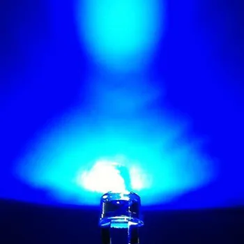 1000ШТ НОВЫЙ F8 8 мм 0,5 Вт 3,0-3,2 В Соломенная шляпа Светодиодная Белая Супер яркая светодиодная лампа Широкоугольная Прозрачная светодиодная лампа Strawwhat LED Изображение