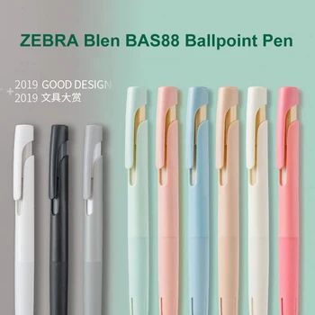 1шт Шариковая ручка ZEBRA BAS88 Blen Простая Ручка 0,5/0,7 мм С Низким Центром тяжести, Быстросохнущая, Амортизирующая, Водонепроницаемая Изображение