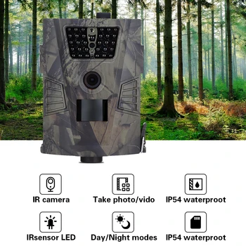2018 Новая камера HT-001 Hunting Trail Camera 720P HD 850nm ночного видения дикой природы для фотоловушек на животных Охотничья камера Изображение