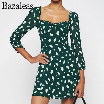 2023 элегантные женские платья ЗЕЛЕНОГО цвета с леопардовым принтом вечерние МИДИ зеленое платье шикарная вечеринка элегантные вечерние платья Изображение