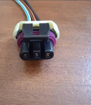 3-контактный автомобильный датчик Водонепроницаемый штекерный разъем с кабелем жгута проводов Изображение