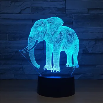 3D светодиодный ночник слоновая кость фигурка-головоломка 