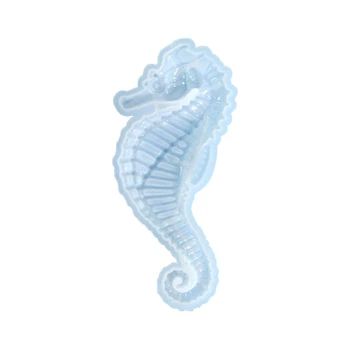 3D форма для животных из смолы Haima Силиконовые формы для крупных морских животных, морской конек, эпоксидная смола Изображение
