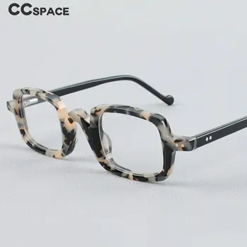 55240 Ретро ацетатные оправы для очков Мужчины Женщины Высококачественные оптические модные Компьютерные очки ручной работы Изображение