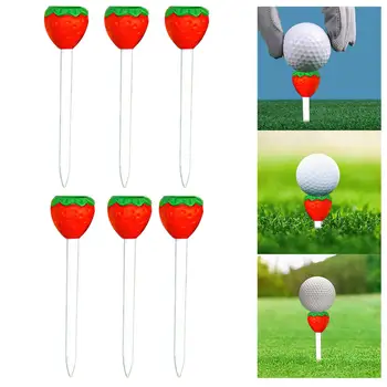 6x резиновых тройников для гольфа Простые в использовании тройники для ковриков для гольфа дома на открытом воздухе Изображение