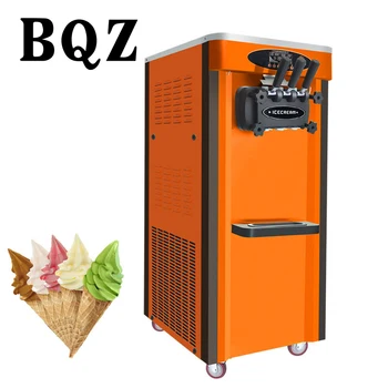 BQZ50C Красочная Автоматическая Профессиональная Электрическая машина для приготовления итальянского мороженого с сенсорным экраном большой емкости 3Flavors Домашнего приготовления Изображение