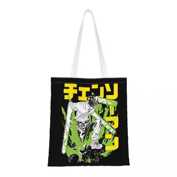 Chainsaw Warrior, человек-бензопила, манга, женская сумка через плечо, аниме Denji Devil, сумка через плечо, сумка для покупок большой емкости Изображение