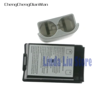 ChengChengDianWan 20 шт./лот, черно-белая Крышка Батарейного блока, комплект чехлов для батарейного отсека для беспроводного контроллера Xbox360 Изображение