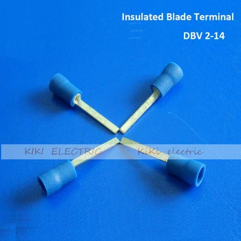 DBV2-14 Изолированная Клемма Лезвия/холодная клемма для кабеля 1,5-2,5 мм2 1000 шт./пакет Концы Разъемов Электрических проводов Изображение