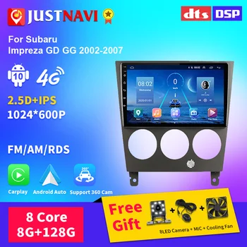 JUSTNAVI IPS Мультимедиа Для Subaru Impreza GD GG 2002-2007 Авторадио Стерео Carplay Авто Android 10 Плеер DVD BT Сенсорный Экран Изображение
