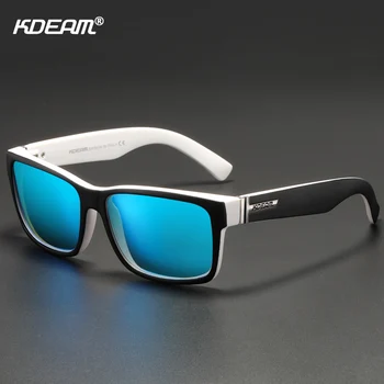 KDEAM Ограниченное предложение, квадратные мужские солнцезащитные очки, поляризованные, для вождения на открытом воздухе, фотохромные солнцезащитные очки, большая акция Изображение