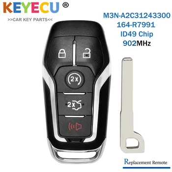 KEYECU для Lincoln MKC MKX MKZ Nautilus Smart Prox Дистанционный Автомобильный Ключ С 5 Кнопками 902 МГц ID49 Чип Fob 164-R7991, M3N-A2C31243300 Изображение