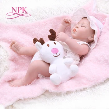NPK 48 СМ премиальный новорожденный bebe реалистичный возрожденный мягкий слайсон для всего тела реалистичный мизинец спящего ребенка Анатомически Правильный Изображение