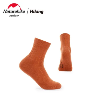 Naturehike Шерстяные тонкие носки под прямым углом Для кемпинга на открытом воздухе Теплые износостойкие повседневные носки, дышащие и морозостойкие Изображение
