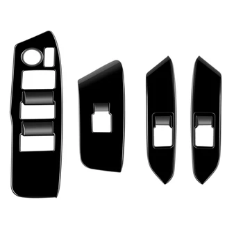 RHD Автомобиль Ярко-Черное Окно Gl Кнопка Подъема Крышки Переключателя Отделка Дверного Подлокотника для Toyota Sienta 2022 2023 Изображение