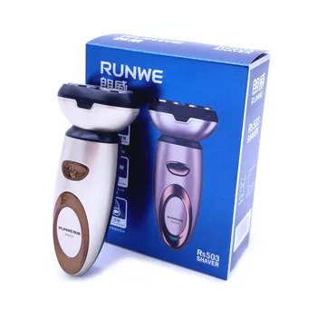 RUNWE Rs503 Мужская электрическая скоростная сетевая бритва с плавающей 2 головками, перезаряжаемая через USB, моющаяся автомобильная электрическая машинка для бритья бороды Изображение