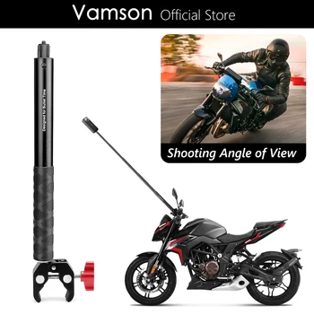 Vamson для мотоцикла Insta360 One X3 с Видом от третьего Лица Невидимая Селфи-Палка С Креплением на Руль для камеры Insta 360 X2 GoPro Изображение
