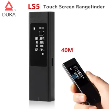 Xiaomi DUKA LS5 Лазерный Дальномер Измеритель Расстояния OLED Сенсорный Экран 40 М Электронная Цифровая Линейка Лазерная Рулетка Дальномер Изображение