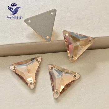YANRUO # 3270 Все размеры, GSHA, высококачественные треугольные камни для шитья, кристаллы, пришивные стразы, стекло, горный хрусталь Изображение