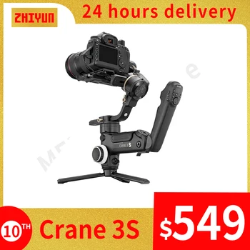 ZHIYUN Crane 3S/Crane 3S-E 3-Осевой Ручной Стабилизатор с Выдвижным Рычагом грузоподъемностью 6,5 КГ для DSLR-Камеры Видеокамеры Gimbal Изображение