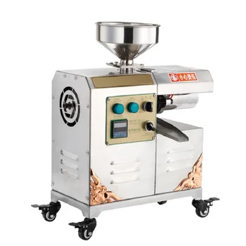 Автоматическая машина для прессования арахисового масла из нержавеющей стали, машина для отжима масла из семян кунжута и оливкового масла холодного отжима, машина для извлечения масла Изображение