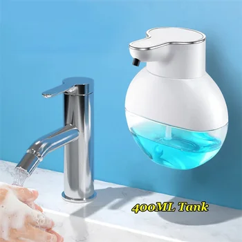 Автоматический дозатор мыла для ванной комнаты, интеллектуальный датчик, Пенящаяся машина для мытья рук, Бесконтактный автоматический дозатор жидкого мыла для кухни Изображение