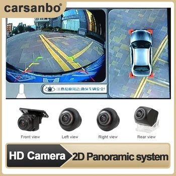 Автомобильный Видеорегистратор Панорамы объемного изображения 360 ° Система аэрофотосъемки Автомобильная камера с видеорегистратором Камера ночного видения Система панорамы 1080P Изображение