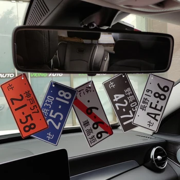 Автомобильный Освежитель воздуха, духи, Зеркало заднего вида, Подвесной орнамент, Подвесной номерной знак Jdm для аксессуаров Honda Peugeot Volvo Toyota Изображение