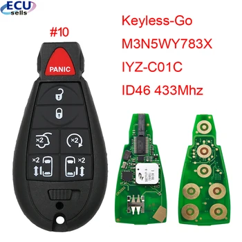 Бесключевой Go Smart Remote Автомобильный Ключ с 7 Кнопками 433 МГц -БРЕЛОК для Jeep Grand Cherokee 2008-2013 FCC ID: IYZ-C01C 56046736 Изображение