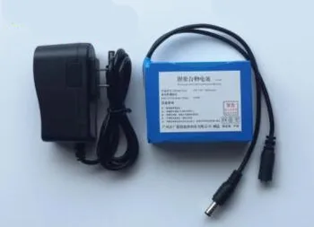 Бесплатная доставка полимерно-литиевая батарея 12V 3500mAh с зарядным устройством 1A, литий-ионная аккумуляторная батарея, светодиодная лампа GPS, батарея для мониторинга DVD Изображение