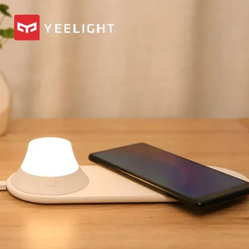 Беспроводное зарядное устройство Yeelight, светодиодный ночник, магнитное притяжение, быстрая зарядка для телефонов iPhone Samsung Huawei Изображение