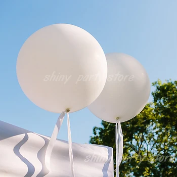 Большой белый воздушный шар 5-36 дюймов, гигантские пастельные воздушные шары, Игрушка для мальчика на свадьбу, Круглый гелиевый шар, День рождения, День Святого Валентина, Макет места проведения Изображение