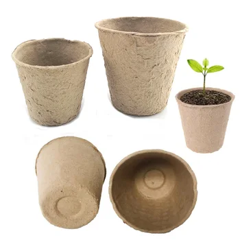 Бумажный Горшок для выращивания растений, Набор чашек для питомника, Органические Биоразлагаемые Садовые Инструменты для дома D2 Изображение