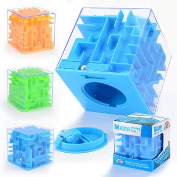 Детские 3D бусины-лабиринты, однотонные трехмерные развивающие игрушки с передовым интеллектом Изображение