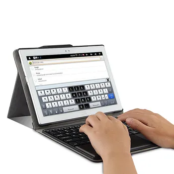 Для Lenovo Tab 4 10 Plus TB-X704F/X704N 10,1-дюймовый Планшет С Магнитной Съемной Bluetooth-Клавиатурой, Чехол из Искусственной кожи Изображение