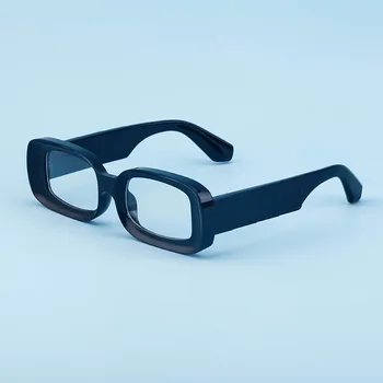 Европейские и американские модные квадратные солнцезащитные очки в небольшой оправе, мужские простые солнцезащитные очки High Sense, женские модные очки Изображение