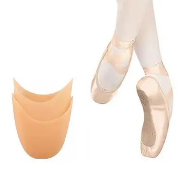 Женские и девичьи Мягкие силиконовые пуанты, балетная танцевальная обувь, накладки для ухода за ногами, носок, защитный рукав, защита для танцевальных пальцев ног Изображение