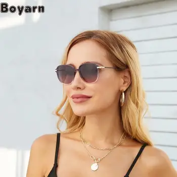 Женские солнцезащитные очки с защитой от ультрафиолета Boyarn Tr90, ультралегкие поляризованные женские модные очки в большой оправе, солнцезащитные очки Vers, Солнцезащитные очки Изображение