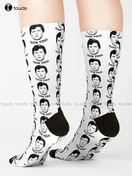 Заправь тебя! Носки Tucker Carlson, Носки для бега, мужские мультяшные Удобные носки для лучших девушек, Спортивные носки с цифровой печатью 360 °, Подарок на заказ, ретро Изображение