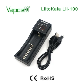 Зарядное устройство Vapcell Liitokala Lii-100 для литий-ионного аккумулятора 26650 21700 20700 18650 18350 аккумуляторов бесплатная доставка Изображение