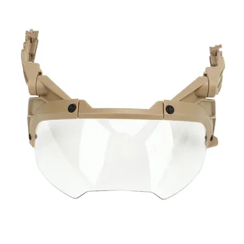 Защитные очки с козырьком, защитные очки для шлема, прозрачные для съемки на открытом воздухе Изображение