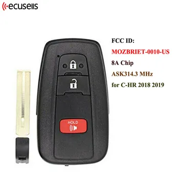 Идентификатор FCC: BRIET-0010-US 2 + 1 кнопка ASK314.3MHz Smart Key 8A с чипом Подходит для Toyota C-HR 2018-2019 (вторичный рынок) Изображение