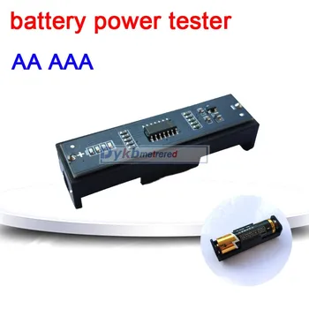 Индикатор заряда батареи AAA AA Индикатор емкости тестер измеритель обнаружения светодиодный дисплей уровня мощности Изображение