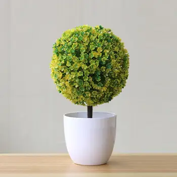 Искусственные бонсай, неувядающие Пластиковые имитационные растения, Цветы для декора стола Изображение