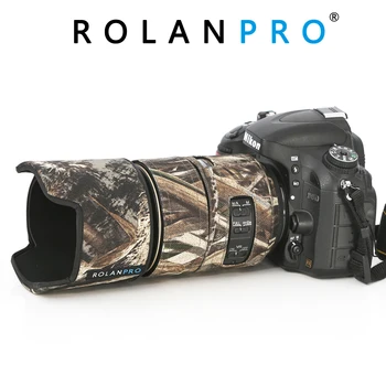 Камуфляжный Чехол для объектива ROLANPRO Дождевик для Nikon AFS 105 мм f/2.8G IF-ED VR Защитный Чехол для объектива Guns Protection Case Coat Изображение